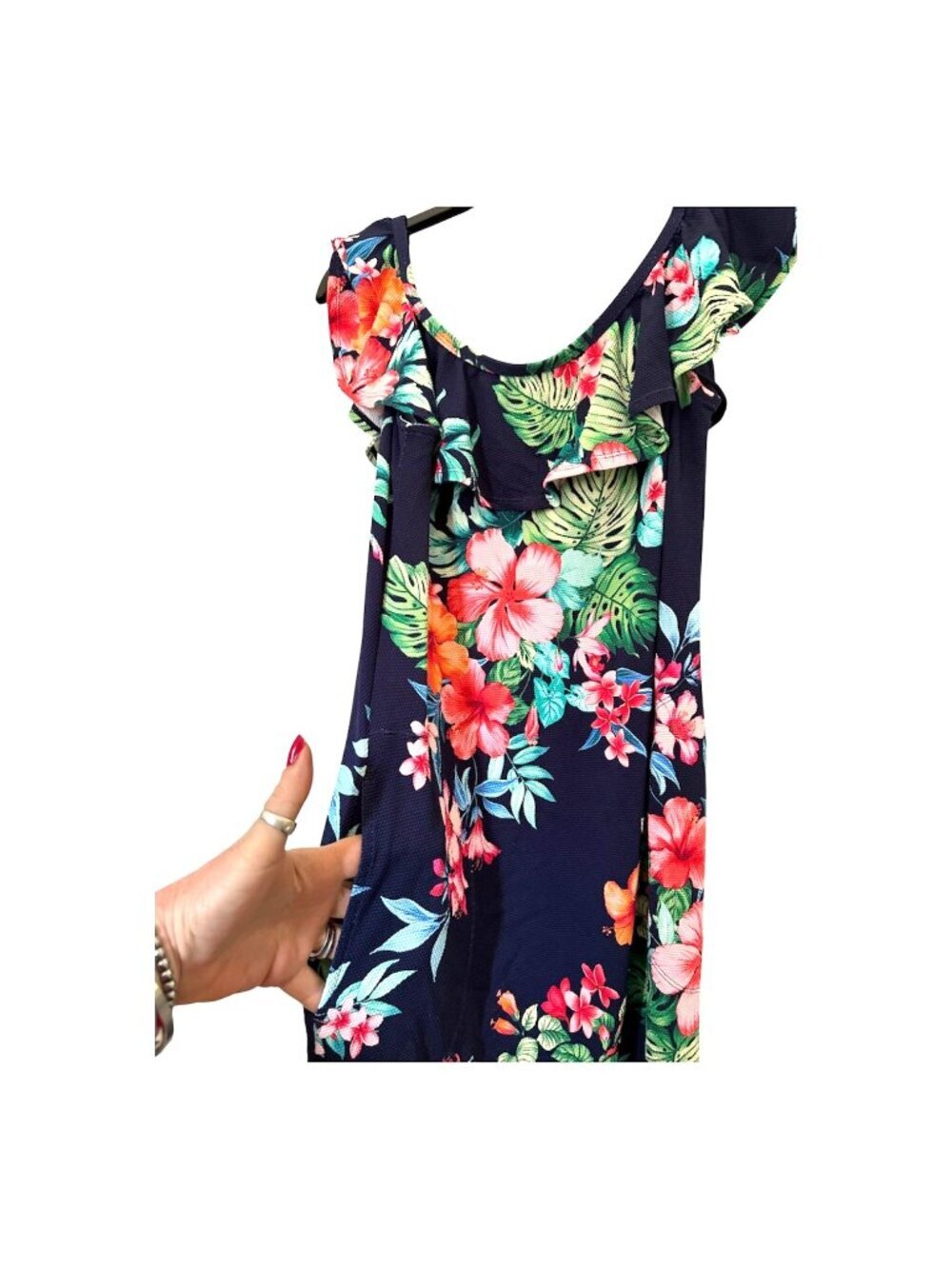 Tommy Bahama Womens Blue Floral UPF Cover up Dress Spa Island Cays Swim Sz S New - Picture 4 of 9